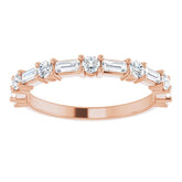 14K Rose 5/8 CTW Natural Diamond Anniversary Band